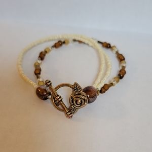 Rose toggle bracelet